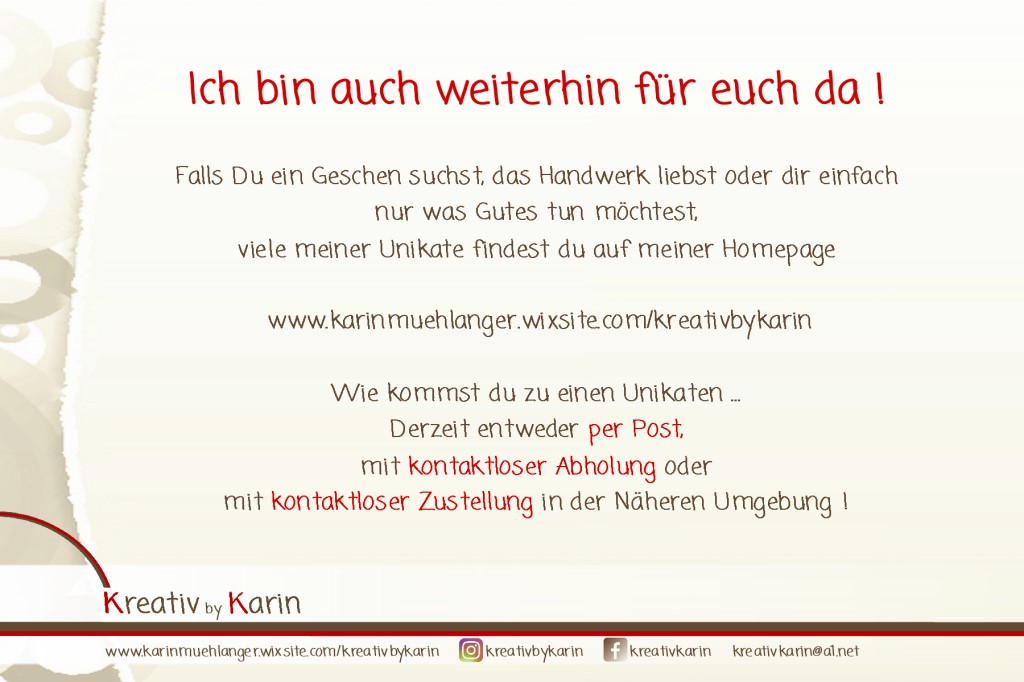 KreativByKarin Logo Lieferung Corona ohne Ostern