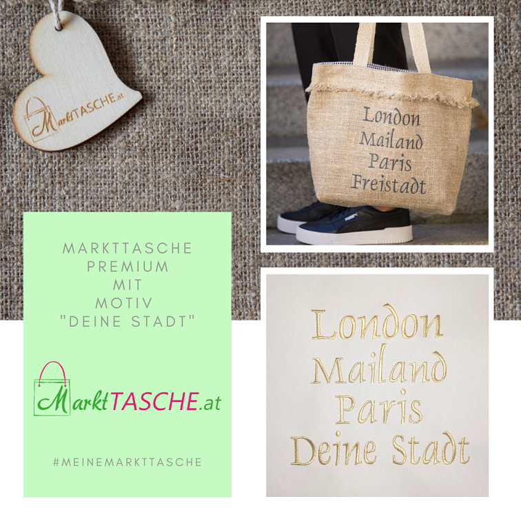 Deine Stadt mit Markttasche Premium