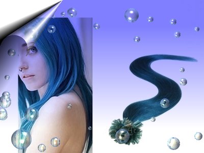 Echthaar-Hair-Extensions-Straehnen-Blau